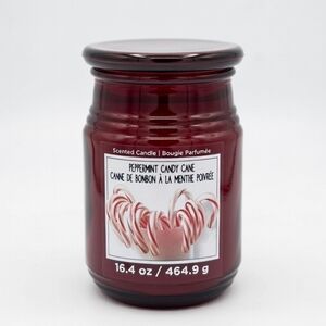Peppermint Candy Cane Scented Candle - Red